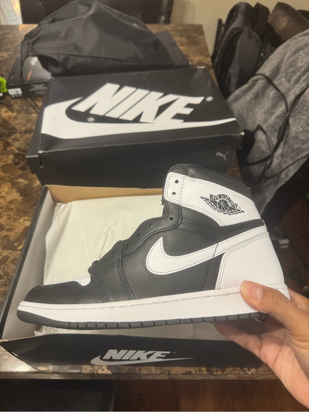 Nike Air Jordan 1 Mid - Black/White Men's Sneaker